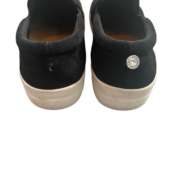 Steve Madden Gills Black Suede Slip On Platform Sneakers Size 8 - Picture 3 of 6
